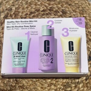 Clinique Mini Skincare Trio - Mint, Lavender & Pale Yellow